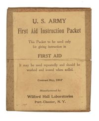 WWI U.S. ARMY FIRST AID INSTRUCTION PACKET