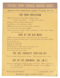 WORLD WAR II CHEMICAL WARFARE BOOKLET / QUARTERMASTERS LAUNDRY RECEIPT