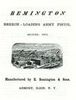 ASSEMBLY AND DISMOUNTING INSTRUCTION OF THE 1871 REMINGTON BREECH-LOADING PISTOL